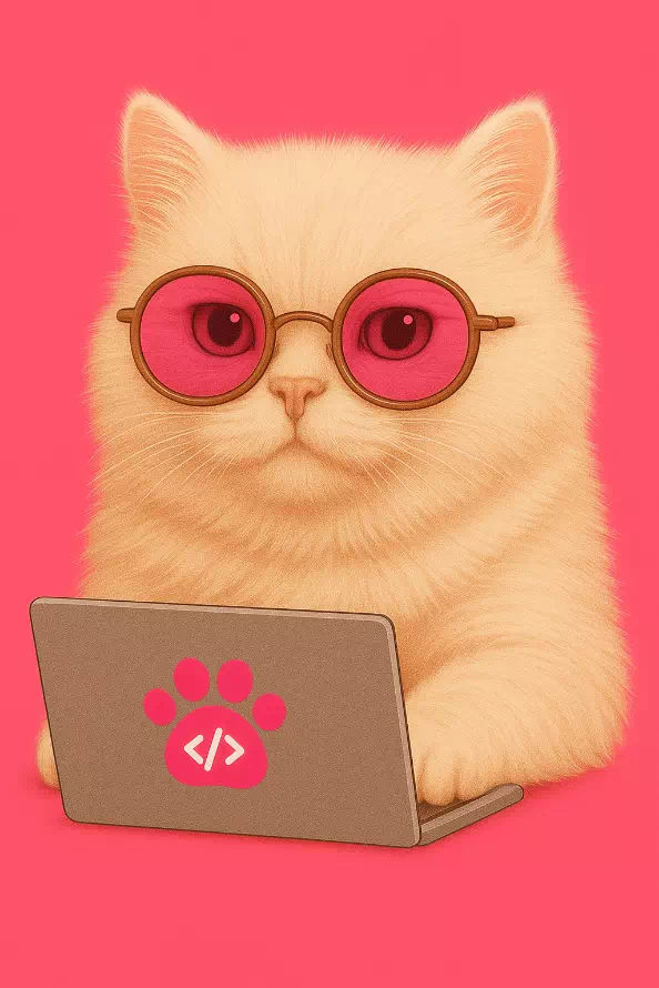 パソコンを触る猫の画像